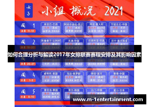 如何合理分析与解读2017年女排联赛赛程安排及其影响因素
